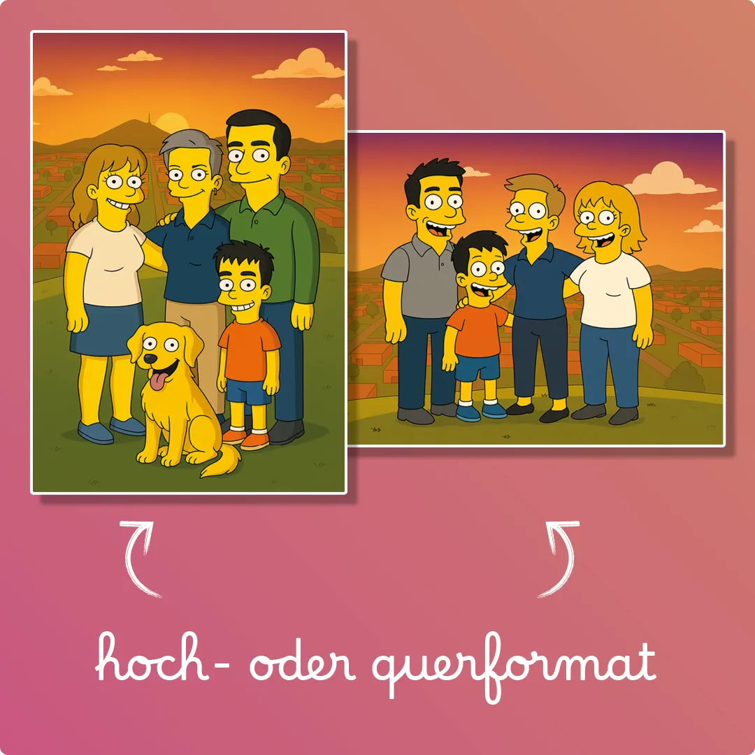 Poster Metallrahmen | Gelber Cartoon